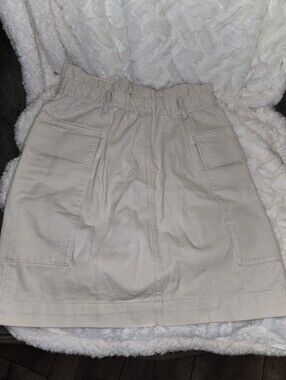 H&M Cream Utility Pocket Skirt